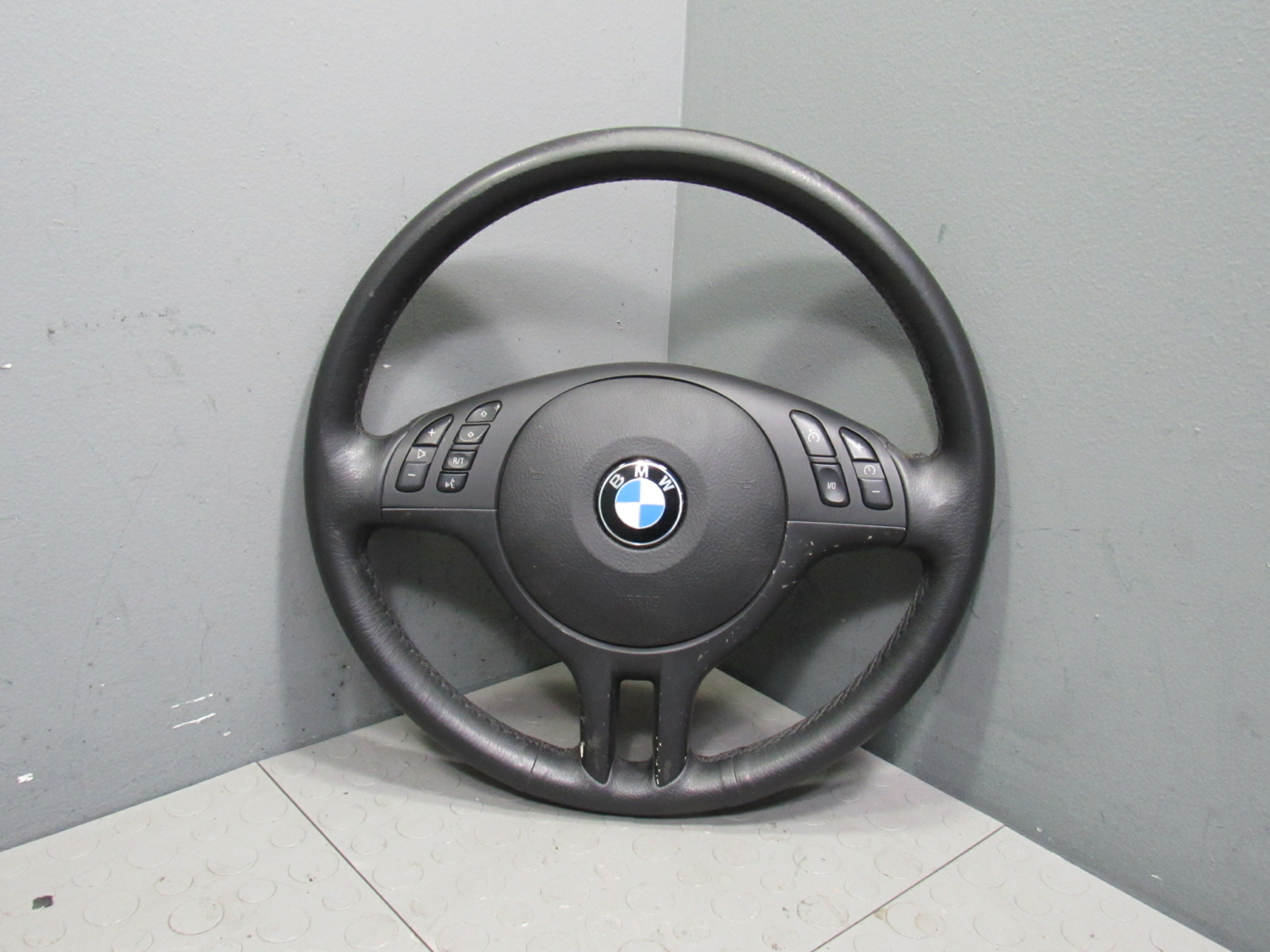 00 06 Bmw E46 Sport Steering Wheel 3 Series Black Leather 32306770417