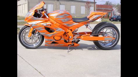 06 Suzuki Gsxr 1000 Custom Sportbike 360 Rear Tire Kit Chrome Airride