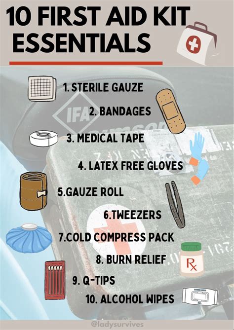 10 First Aid Kit Essentials Emergency Preparedness Survival Tips Safety
