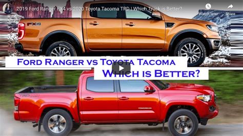 2019 Ford Ranger Fx4 Vs 2020 Toyota Tacoma Trd Which Truck Is Better