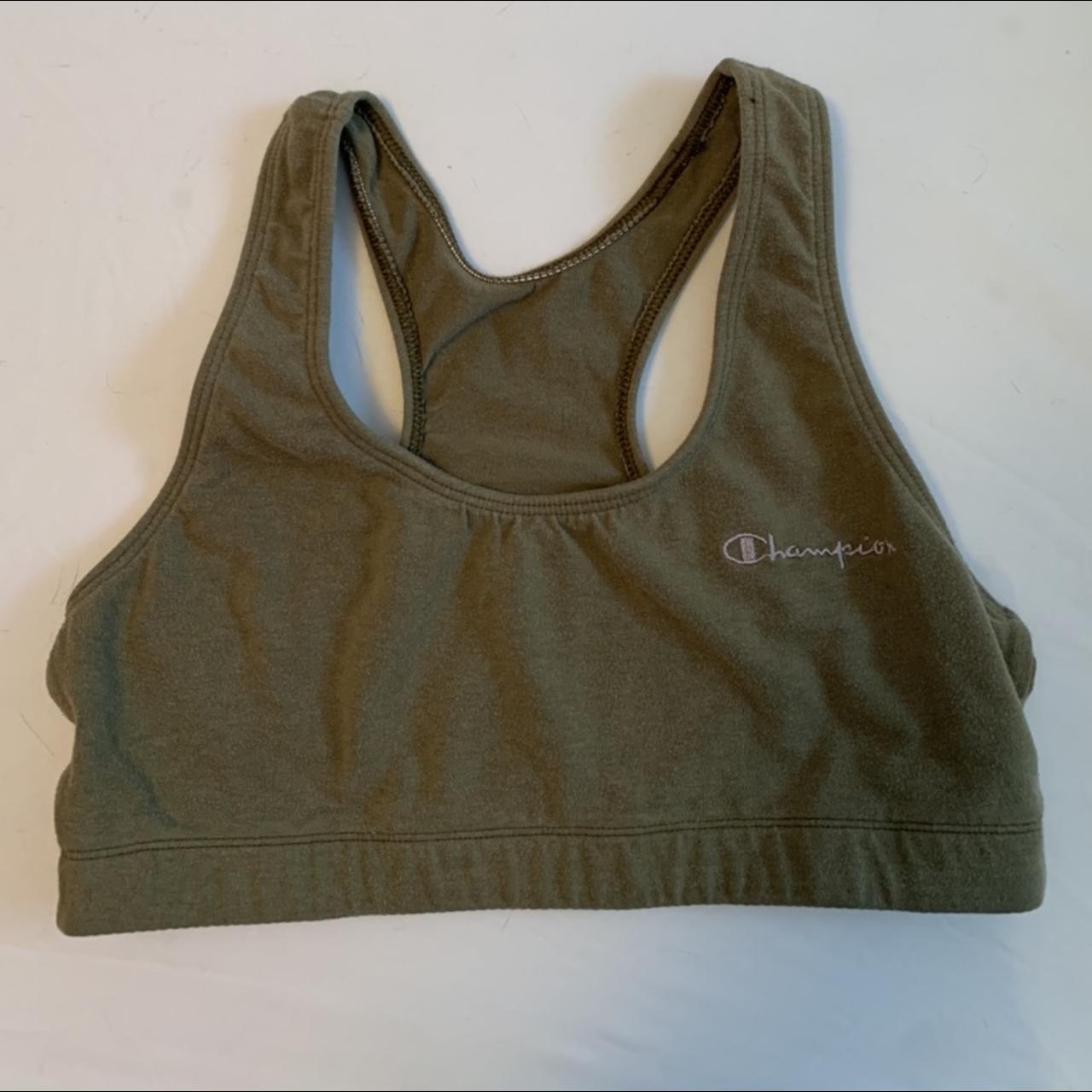 Army Green Sports Bra Depop