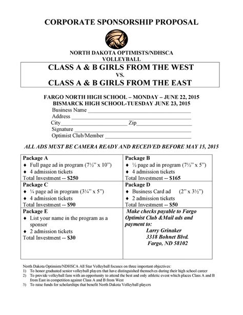 Athlete Sponsorship Proposal Template Athlete Sponsorship Proposal Template