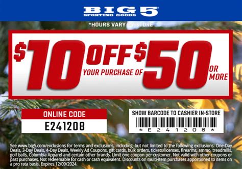 Big Five Coupons Printable 2024