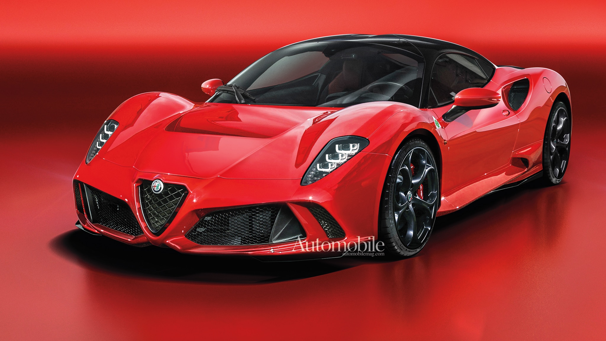 blank romeo sports car