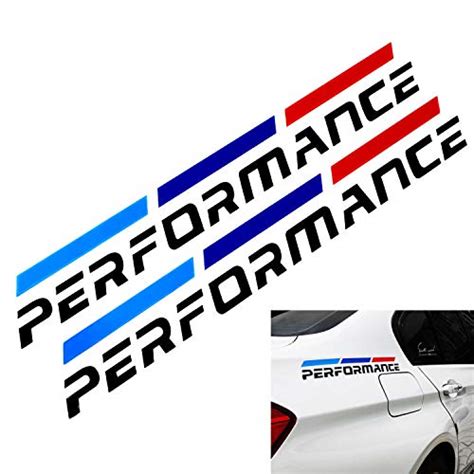 Bmw Iconic M Sport Stripe W Blk Performance Letter Decal Stickers