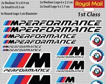 Bmw Power M Performance Sticker Label Vinyl Decal Motor Sport Etsy