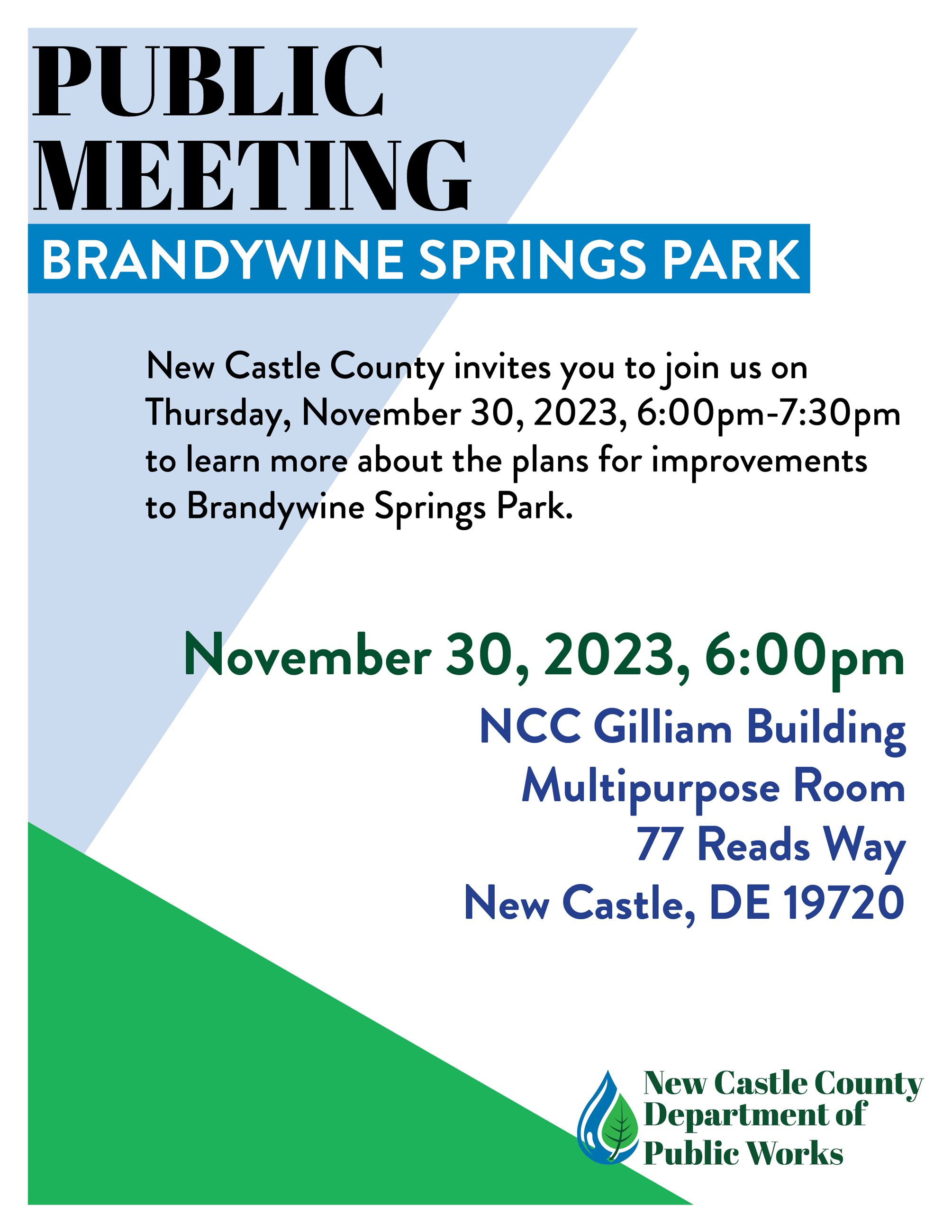 Brandywine Springs Park Map