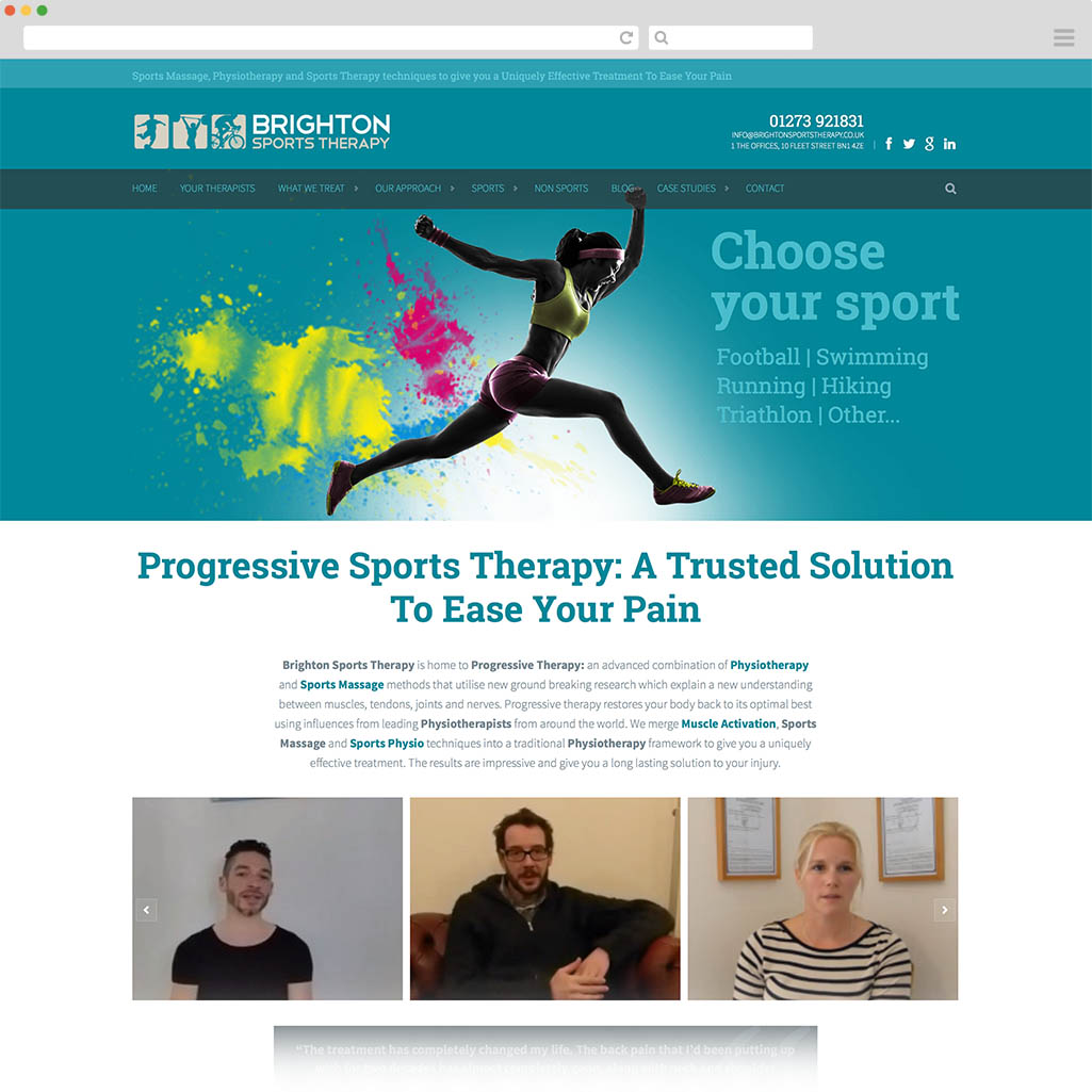 Brighton Sport Spine Physical Therapy Web Design Brighton Sport Spine Physical Therapy Web Design