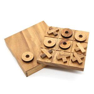 Buy Bsiri Tictactoe Wooden Board Games Noughts And Crosses Family Brain