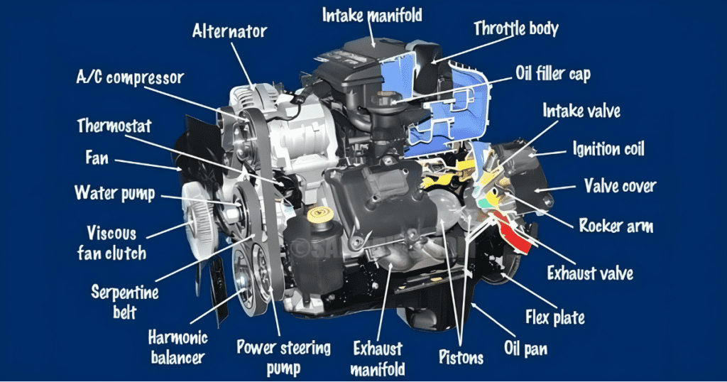 Engine Parts Name And Their Functions Rx Mechanic