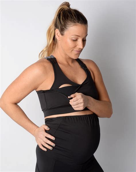 Everyday Nursing Sports Bra Black Duofit Maternity Activewear
