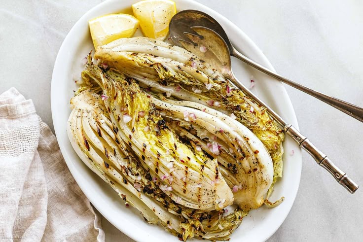 Grilled Napa Cabbage Recipe With Lemon Garlic Dressing How To Grill Grilled Napa Cabbage Recipe With Lemon Garlic Dressing How To Grill