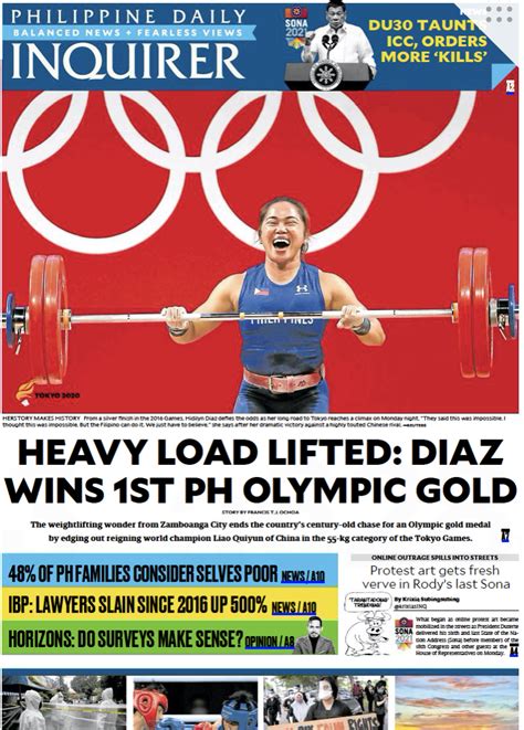 Hidilyn Wins Page One Businessworld Online
