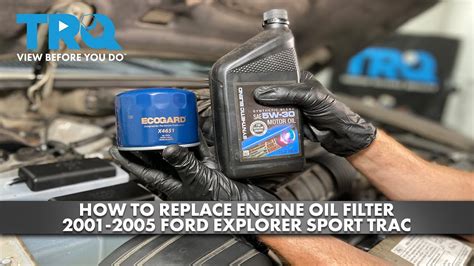How To Change Oil 2001 2005 Ford Explorer Sport Trac Youtube