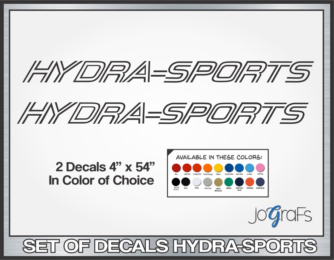 Hydra Sports Replica Decals Set 4 X 54 1 Color Etsy Hydra Sports Replica Decals Set 4 X 54 1 Color Etsy