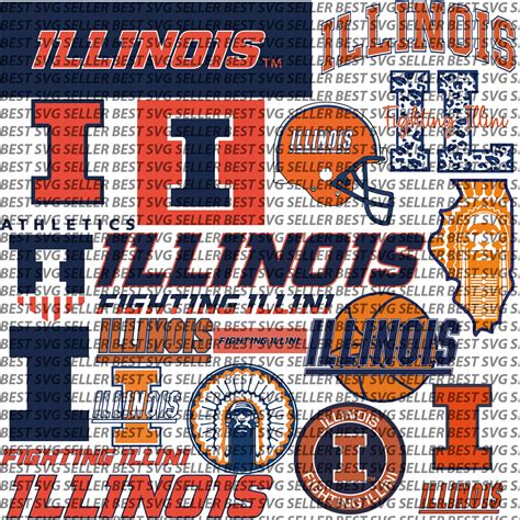 Illinois Fighting Illini Svg Bundle