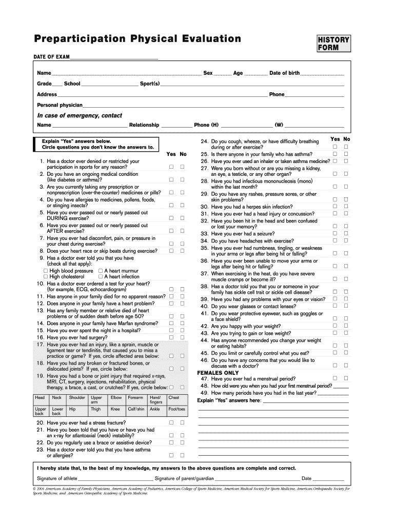 Jefferson County Public Schools Sports Physical Form Guide