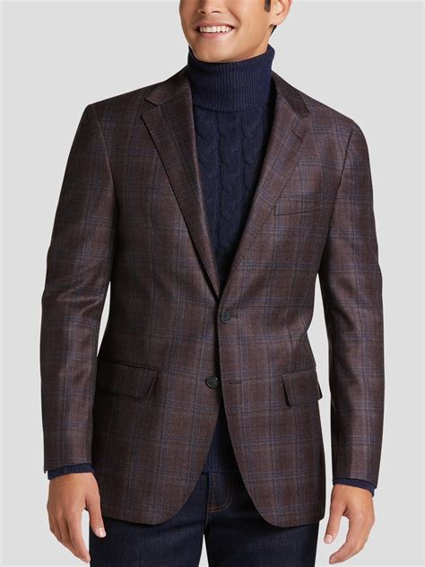 Joseph Abboud Plum Plaid Modern Fit Sport Coat Men S Sport Coats
