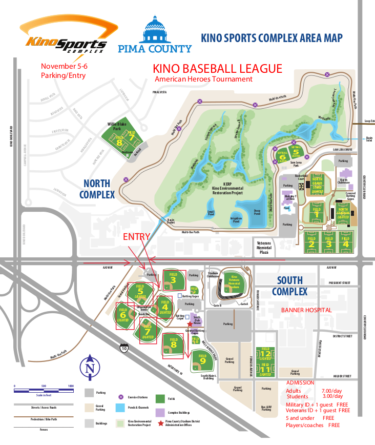 Kino Sports Complex Baseball Schedule: Games & Times