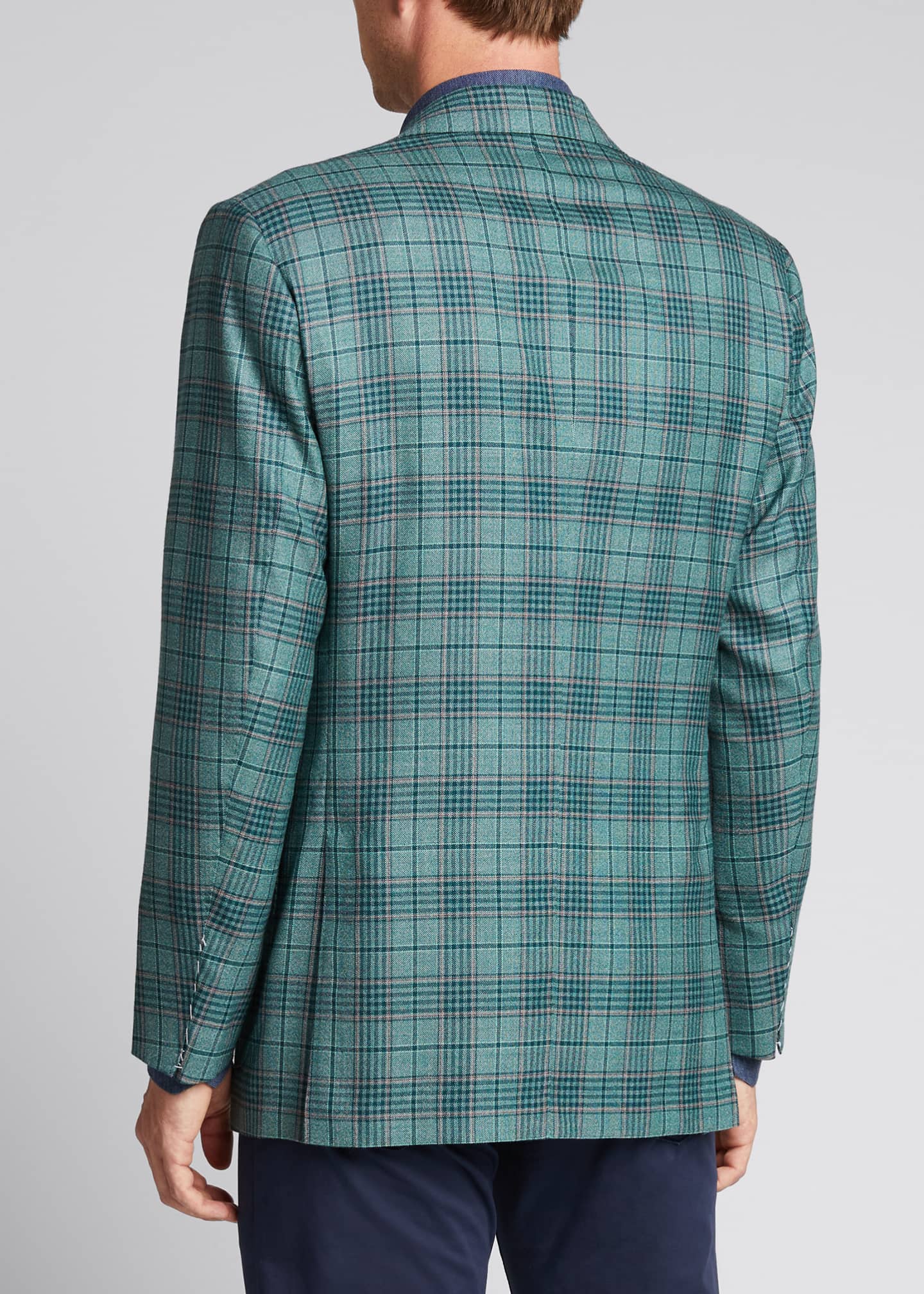 Kiton Men S Plaid Cashmere Sport Jacket Bergdorf Goodman