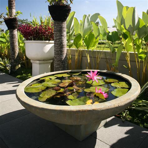Large Water Bowl Garden Feature Canvas Ville