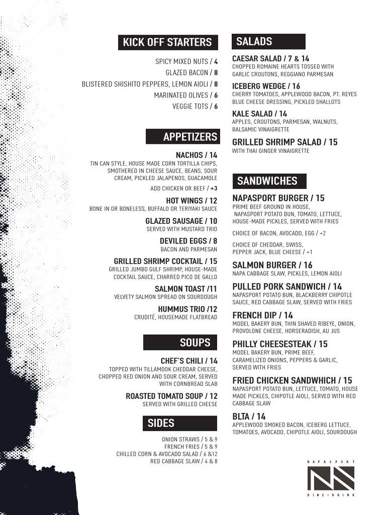 Napa Sport Menu: Healthy, Delicious, Energizing Options Revealed Napa Sport Menu: Healthy, Delicious, Energizing Options Revealed