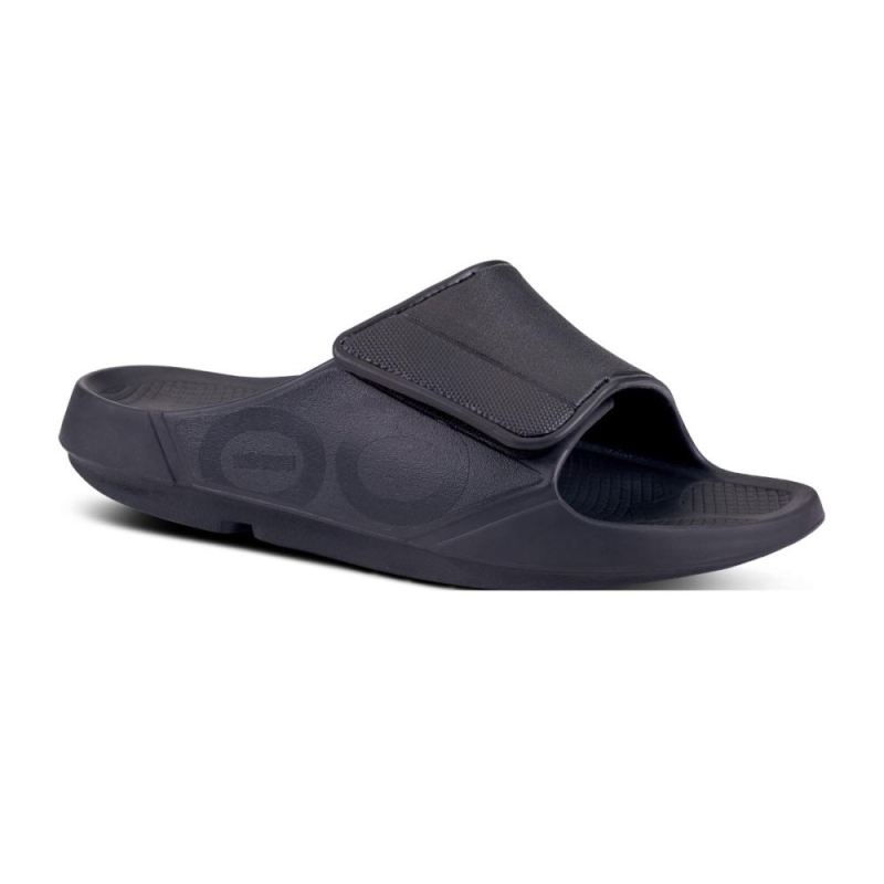 Oofos Unisex Ooahh Sports Flex Sandals In Black Matte Footprint Usa Oofos Unisex Ooahh Sports Flex Sandals In Black Matte Footprint Usa