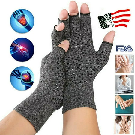 Original Fingerless Arthritis Heated Gloves Tommy Rheumatoid Copper