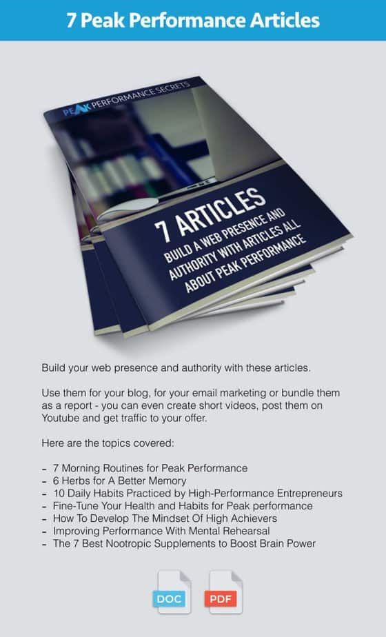 Peak Performance Secrets Premium Plr Package Premium Plr Peak Performance Secrets Premium Plr Package Premium Plr