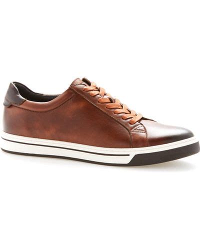 Perry Ellis Leather Ventura Sneaker In Brown For Men Lyst