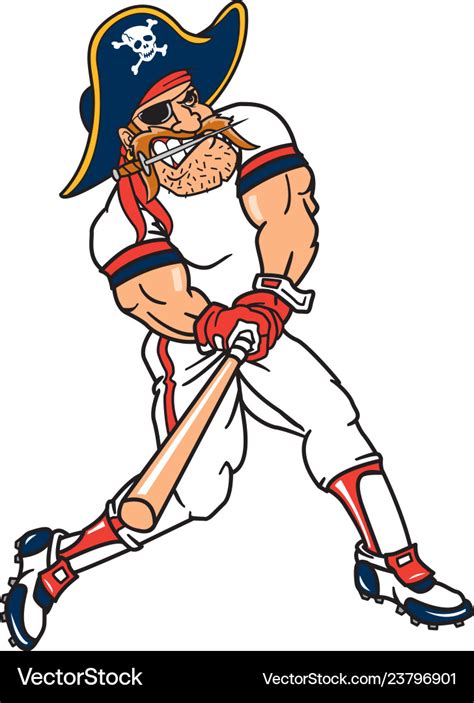 Pirate Sports Logo Mascot Baseball Royalty Free Vector Image