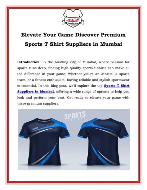 Ppt Elevate Your Game Discover Premium Sports T Shirt Suppliers In
