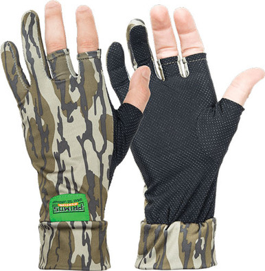 Primos Stretch Fit Fingerless Glove Mossy Oak Bottomland Apex Ordnance