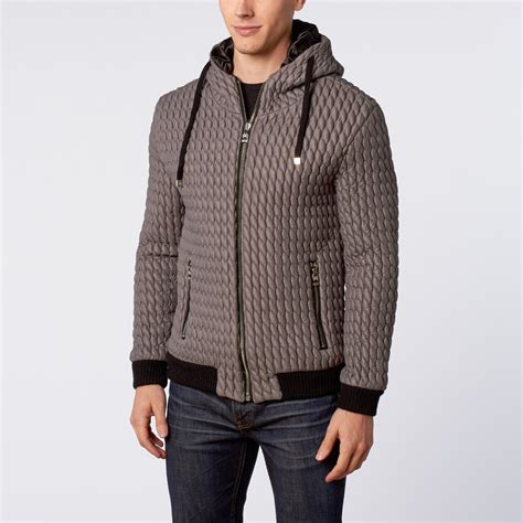 Quilted Hoodie Sports Jacket Grey M Ron Tomson Touch Of Modern Quilted Hoodie Sports Jacket Grey M Ron Tomson Touch Of Modern