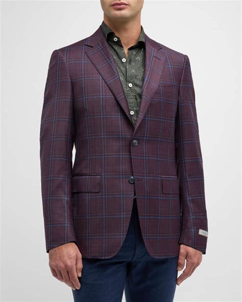 Scott Windowpane Wool Sport Coat