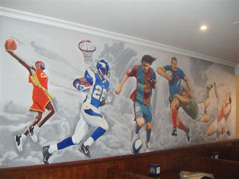 Sport Mural School Murals Sports Wall Art Mural