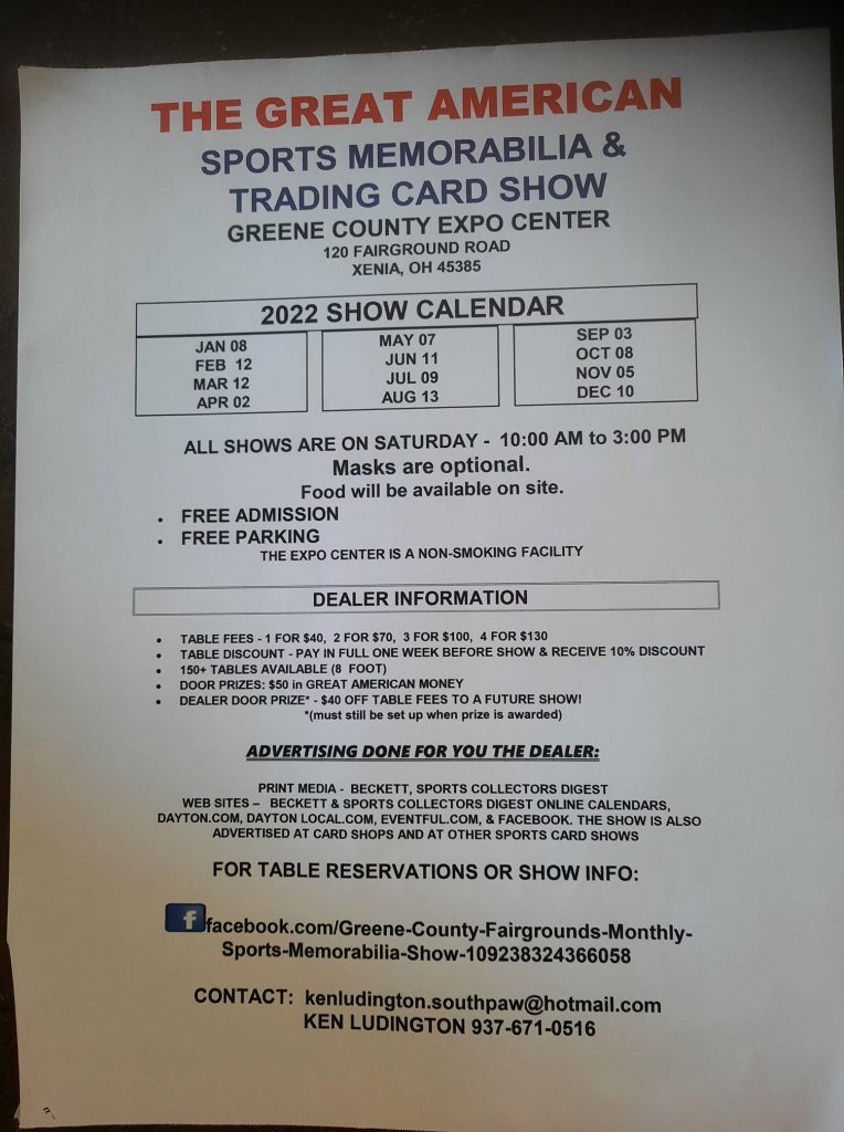 The Great American Sports Card Show Ohio Sports Card Radio