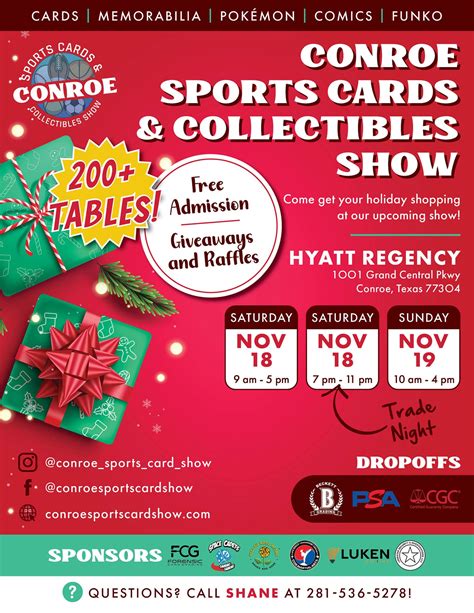 Upcoming Card Show Alert Conroe Sports Cards Collectibles Show 11